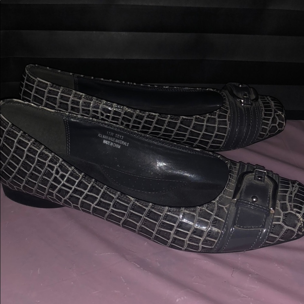Faux Snake Skin Flat